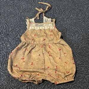 Floral Tan Kids Bodysuit